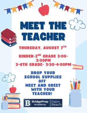 Meet the Teacher Thursday, August 7th